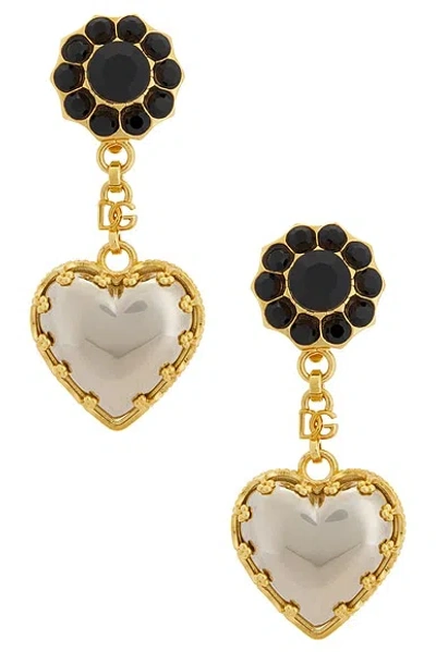 Dolce & Gabbana Bijoux Earrings In Gold & Black