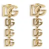Dolce & Gabbana Gold Metal Multilogo Earrings In Golden