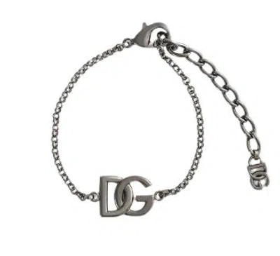 Dolce & Gabbana Dg Logo Bracelet In Metallic