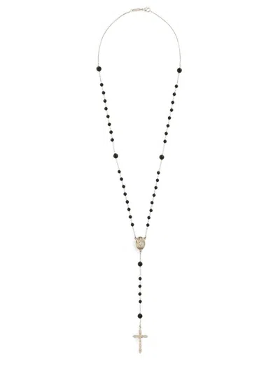 Dolce & Gabbana Rosary Necklace In Silver
