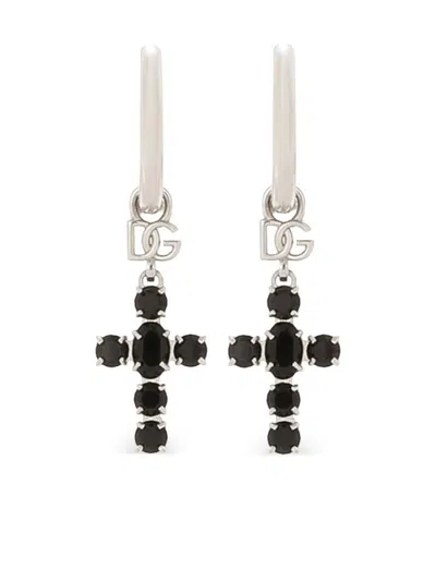 Dolce & Gabbana Creole Earrings In Nero