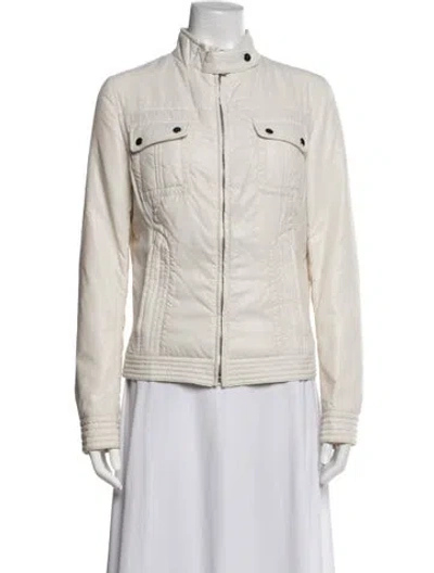 Pre-owned Dolce & Gabbana Biker Jacket In Neutrals