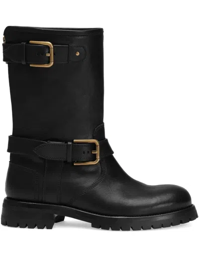 Dolce & Gabbana Biker Shoes In Black