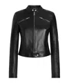 Dolce & Gabbana Biker-style Leather Jacket In Black