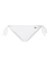 Dolce & Gabbana Logo-plaque Side-tie Bikini Bottom In White