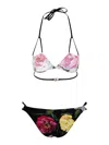 Dolce & Gabbana Triangle Bikini With Printing In Multicolour