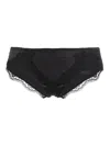 Dolce & Gabbana Satin Lace-trim Brazilian Briefs In Black