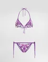 Dolce & Gabbana Maiolica Printed Triangle Bikini