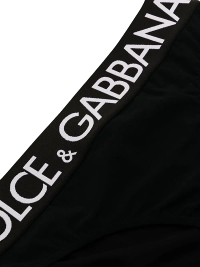 Dolce & Gabbana Bikini Con Banda Logo In Black