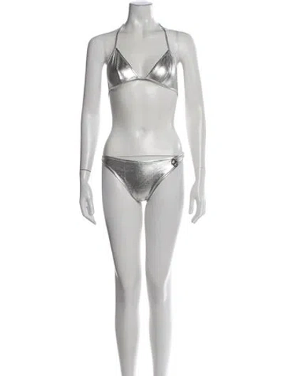 Pre-owned Dolce & Gabbana Bikini In Metallic/silver