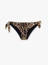 Dolce & Gabbana Bikini Bottom Brown Leopard Print Swimsuit Swimwear In Natural Print