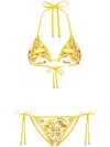 Dolce & Gabbana Majolica Triangle Bikini In Tn Giallo