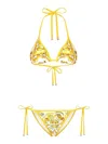 Dolce & Gabbana Majolica Triangle Bikini In Yellow