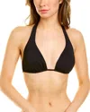 Dolce & Gabbana Padded Jersey Triangle Bikini Top In Black