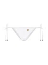 Dolce & Gabbana Logo-plaque Side-tie Bikini Bottom In White