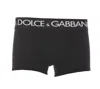 Dolce & Gabbana Pack Of 2 Logo Cotton Boxer Briefs In Nero