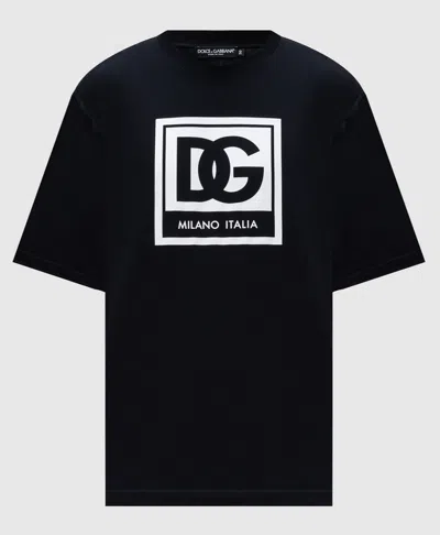 Dolce & Gabbana Black 100% Cotton T-shirts And Polos