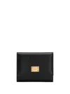 Dolce & Gabbana Black Calfskin Wallet In Black
