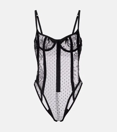 Dolce & Gabbana Lace Bodysuit In Multi