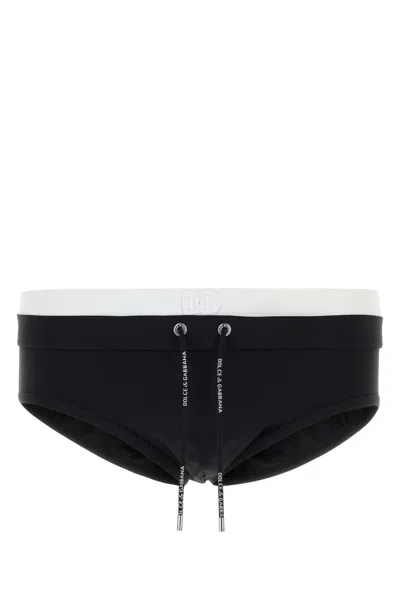 Dolce & Gabbana Black Stretch Nylon Swimming Brief
