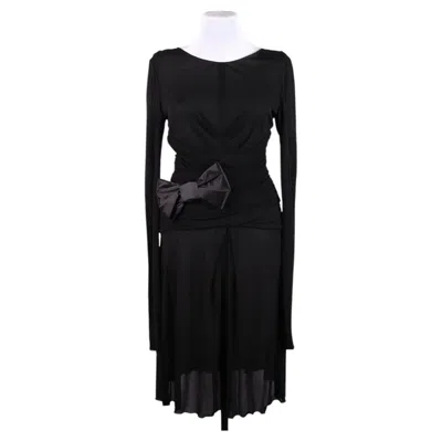 Pre-owned Dolce & Gabbana Black 2000s  Cocktail Dress With A Bow