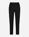 Dolce & Gabbana Slim-fit Black Wool Trousers In Black