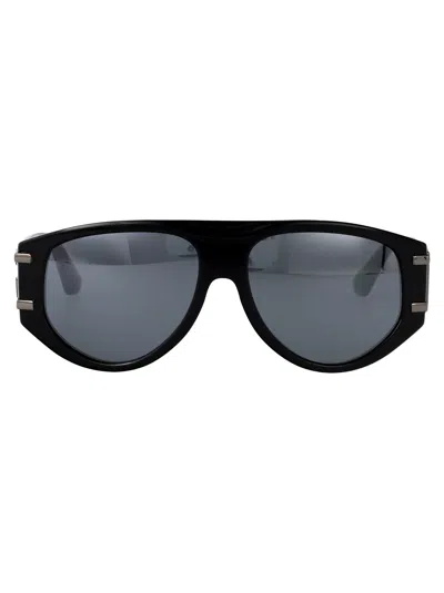 Dolce & Gabbana Black Acetate Sunglasses In Blue