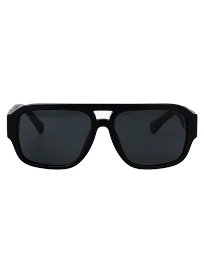 DOLCE & GABBANA DOLCE & GABBANA BLACK ACETATE SUNGLASSES