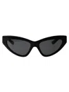 Dolce & Gabbana Logo-lettering Cat-eye Sunglasses In Black