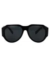 Dolce & Gabbana Black Acetate Sunglasses In Blue