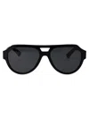 Dolce & Gabbana Matte Black Acetate Sunglasses In Black