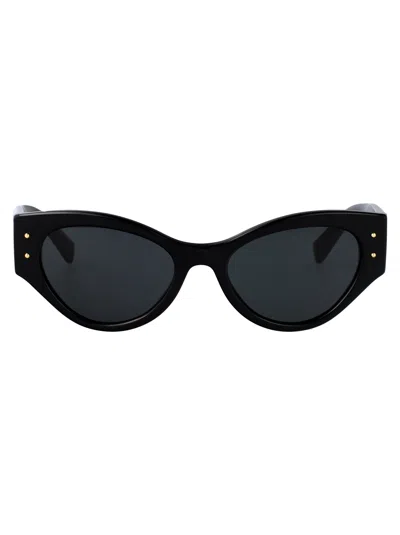 Dolce & Gabbana Black Acetate Sunglasses In Orange