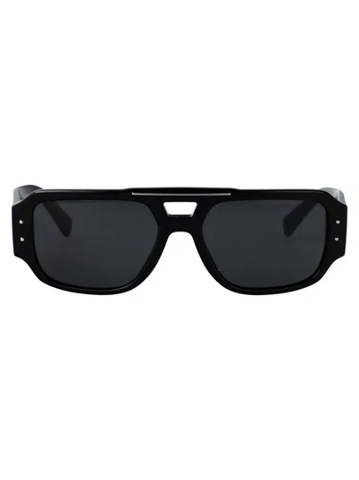 Dolce & Gabbana Black Acetate Sunglasses In Neutral
