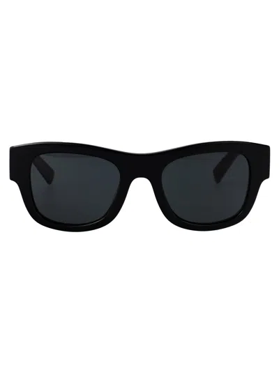 Dolce & Gabbana Black Acetate Sunglasses In Green