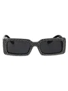 Dolce & Gabbana Crystal-embellished Rectangle-frame Sunglasses In Black