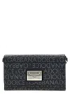 Dolce & Gabbana Black Allover Logo Crossbody Bag In Black