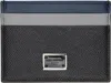 Dolce & Gabbana Dolce&gabbana Men Dauphine Cards Holder With Logo Plaque In 8f701 Nero/blu Notte