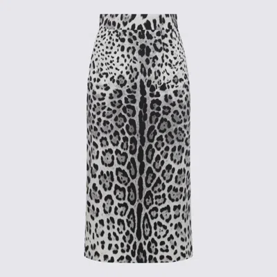 DOLCE & GABBANA BLACK AND GREY SKIRT