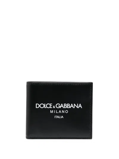 DOLCE & GABBANA DOLCE & GABBANA BLACK AND WHITE BI FOLD WALLET