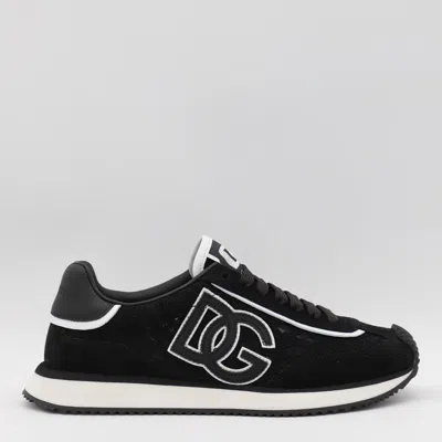 Dolce & Gabbana Black And White Dg Cushion Sneakers