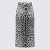 Dolce & Gabbana Black And White Skirt In Animal Print