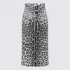 Dolce & Gabbana Black And White Skirt In Animal Print