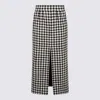 Dolce & Gabbana Houndstooth Wool And Cotton-blend Tweed Midi Skirt In Tartan