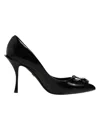 Dolce & Gabbana Black Bag Embellished Heels Pumps Women's Shoes In Black