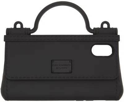 Dolce & Gabbana Dolce And Gabbana Black Bag Shape Iphone X Cover In 80999 Black