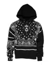Dolce & Gabbana Logo Bandana Print Hoodie Sweatshirt In Black