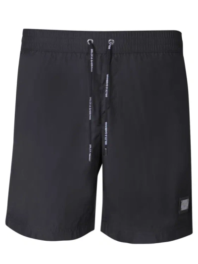 Dolce & Gabbana Black Beach Boxer Swimwear