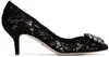Dolce & Gabbana Black Bellucci Heels In 80999 Nero