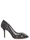 Dolce & Gabbana Rainbow Lace 90mm Brooch-detail Pumps In Black