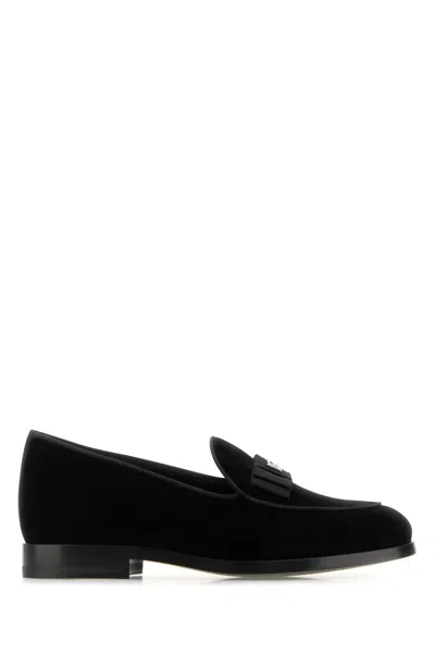 DOLCE & GABBANA BLACK BELT VIVALDI LOAFERS